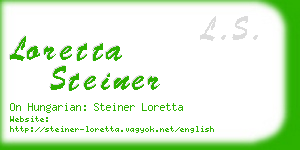 loretta steiner business card